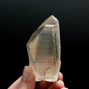 Pink Shadow Smoky Scarlet Temple Lemurian Seed Quartz Crystal with Fluorescent Calcite, Serra do Cabral, Brazil