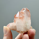 ET Strawberry Pink Scarlet Temple Lemurian Quartz Crystal Cluster, Serra do Cabral, Brazil