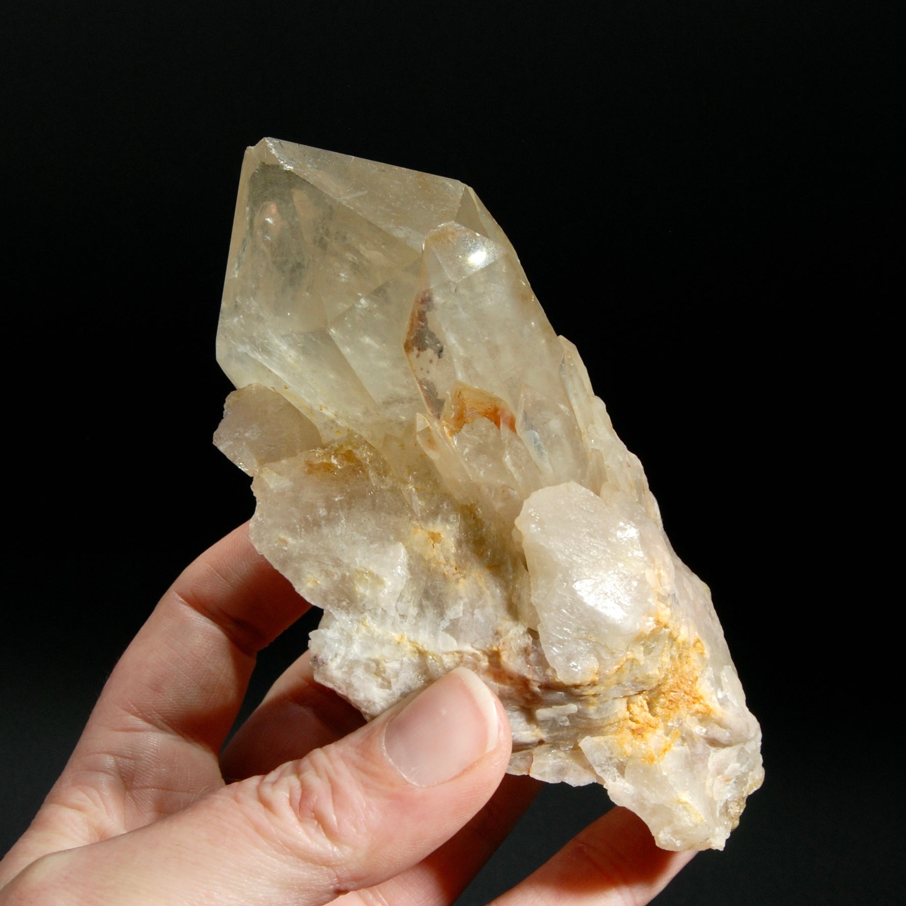 Large Natural Genuine Kundalini Citrine Crystal Cluster, Congo