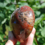 Petrified Wood Crystal Heart Shaped Palm Stone