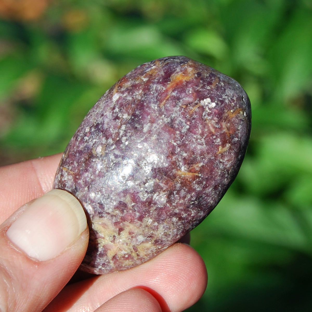 Lepidolite Crystal Palm Stones