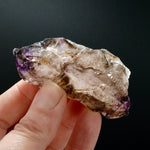 ET DT Elestial Amethyst Quartz Crystal Scepter, Gemmy Smoky Chiredzi Amethyst, Zimbabwe