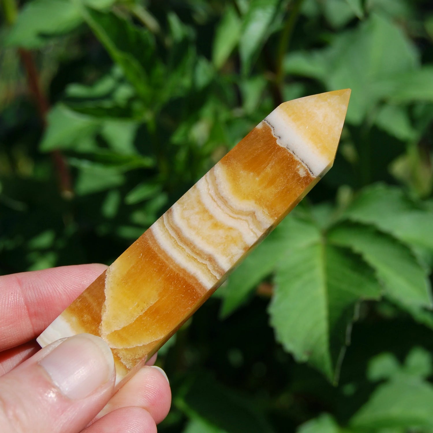 Banded Orange Calcite Crystal Tower, Pakistan