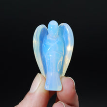 Load image into Gallery viewer, Opalite Carved Crystal Guardian Angel
