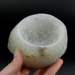 Natural Crystalline Agate Carved Crystal Freeform Bowl