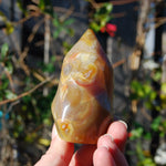 Carnelian Crystal Flame, Carnelian Agate Freeform Tower, Madagascar