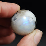 Mini Rainbow Moonstone Crystal Sphere, GUARANTEED Blue Flash, 15mm 20mm 25mm