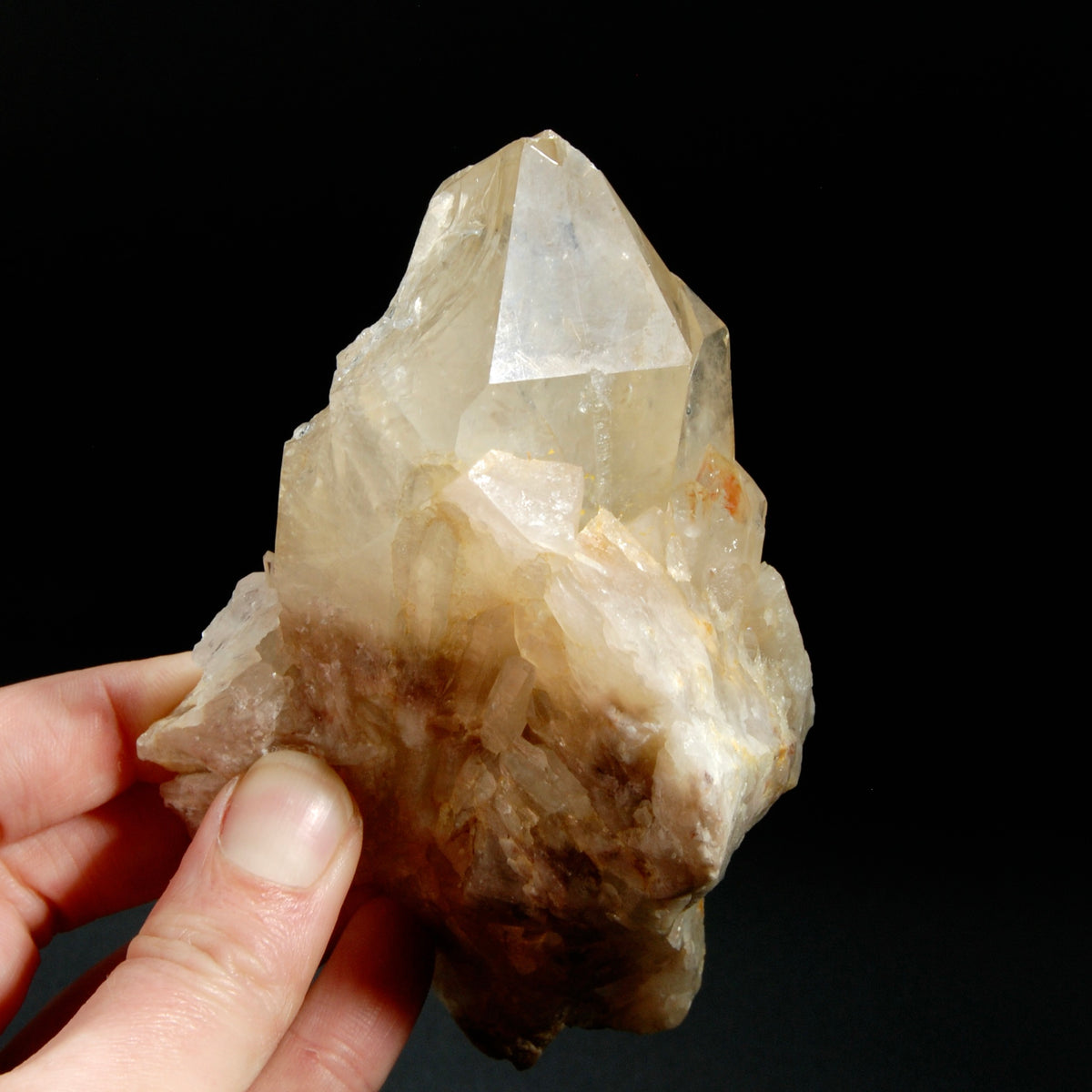 Large Natural Genuine Kundalini Citrine Crystal Cluster, Congo