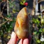 Carnelian Crystal Flame, Carnelian Agate Freeform Tower, Madagascar