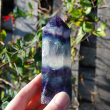Load image into Gallery viewer, Chunky Fluorite Crystal Tower, Large Blue Purple Fluorite Tower

