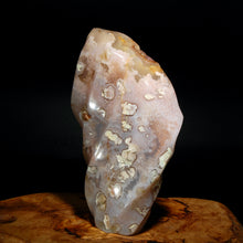 Load image into Gallery viewer, Pink Sakura Flower Agate Crystal Freeform Flame Tower, Madagascar

