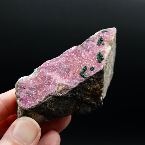 Cobaltoan Calcite Malachite Crystal Cluster, Cobalto Calcite