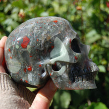 Load image into Gallery viewer, African Bloodstone Crystal Skull 
