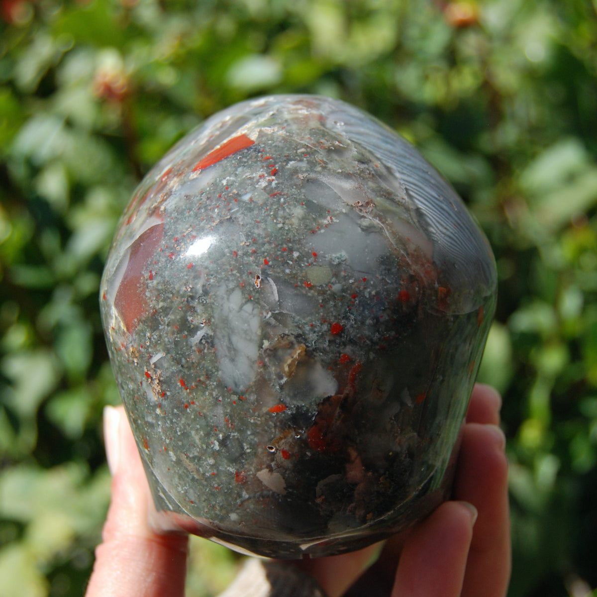 African Bloodstone Crystal Skull 