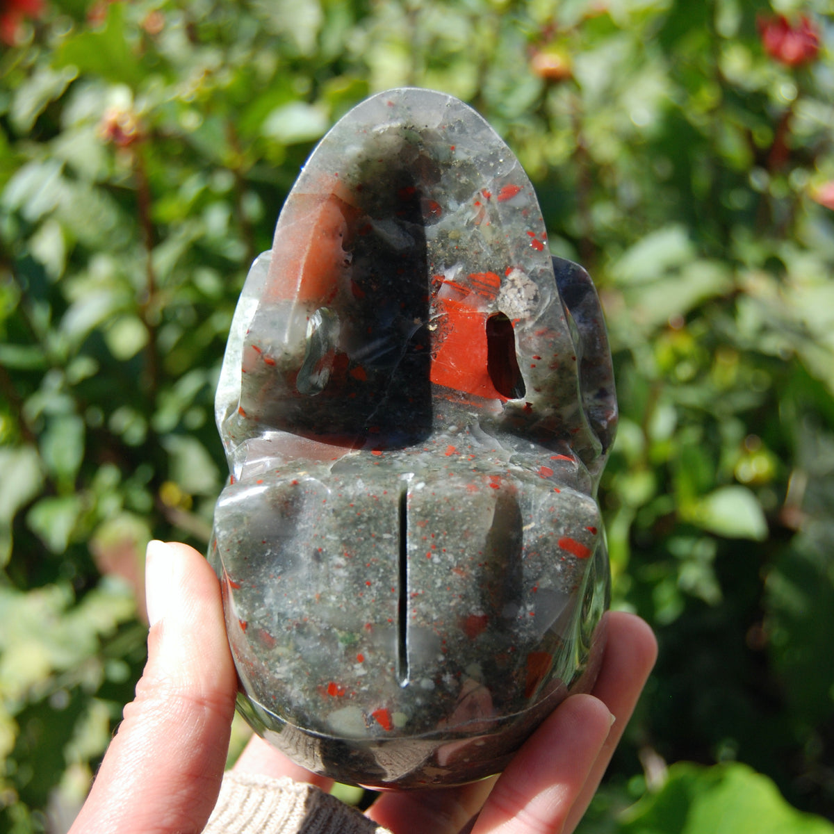 African Bloodstone Crystal Skull 