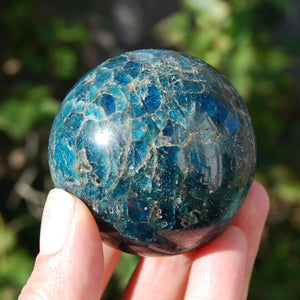 Blue Apatite Crystal Sphere