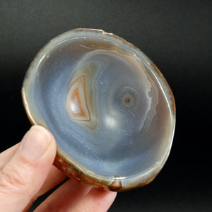 Natural Agate Carved Crystal Freeform Bowl