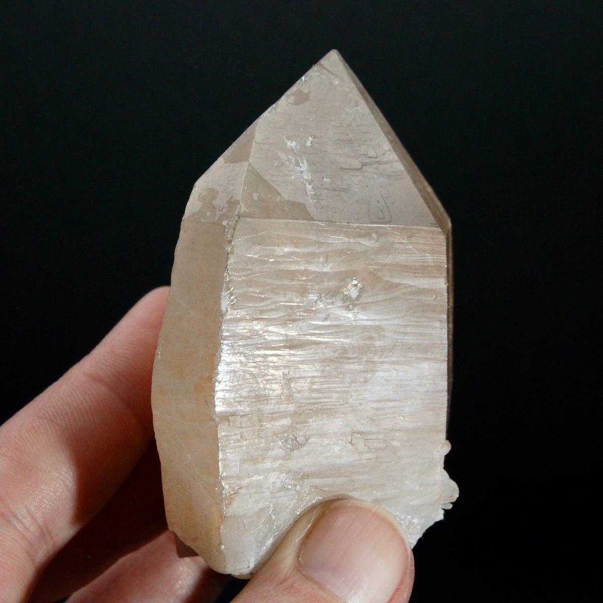  Record Keeper Pink Shadow Smoky Lemurian Seed Quartz Crystal, Brazil