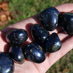 RARE Covellite Crystal Tumbled Stones, AAA Top Quality Blue Covelite, Peru