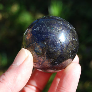 RARE Covellite Crystal Sphere, Blue Covellite Crystal, Peru