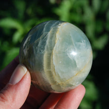 Load image into Gallery viewer, Lemurian Aquatine Calcite Crystal Sphere
