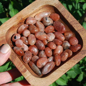 Super Flashy Sunstone Crystal Tumbled Stones