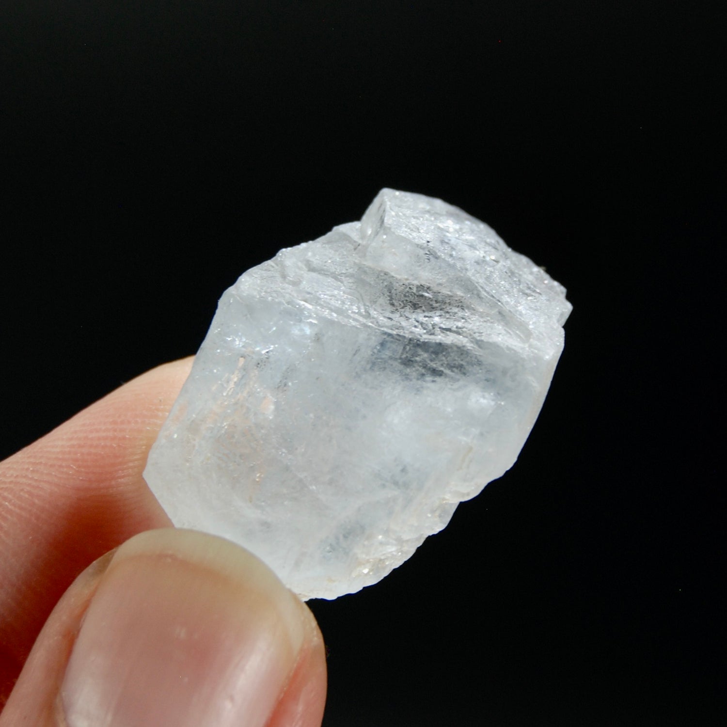 Raw Gem Aquamarine Beryl Crystal Specimen Muscovite Matrix