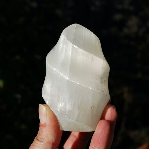 White Light Selenite Crystal Flame