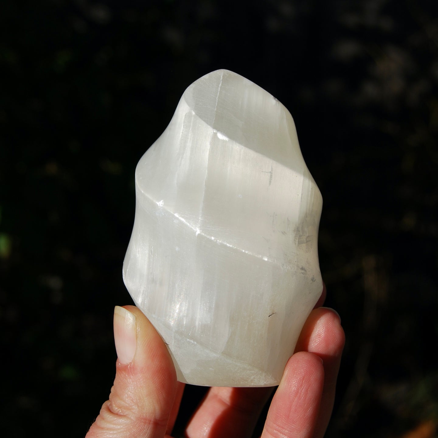 White Light Selenite Crystal Flame