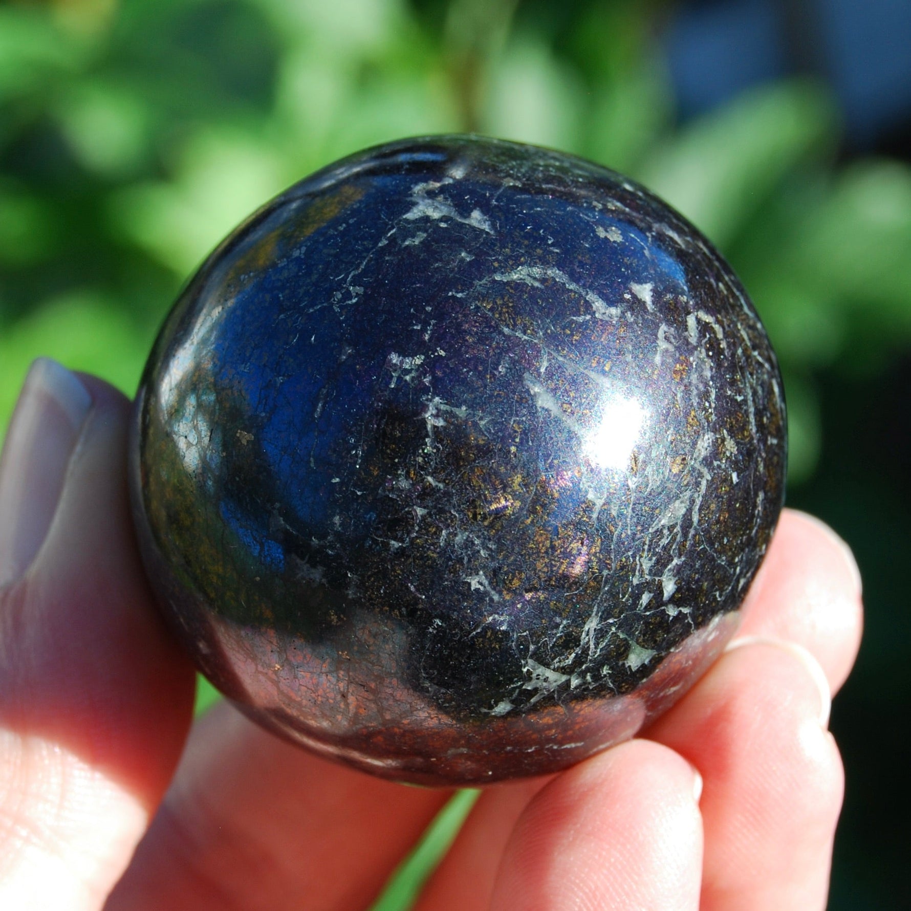 RARE Covellite Crystal Sphere, AAA Top Quality Blue Covelite, Peru