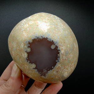 Natural Agate Carved Crystal Freeform Bowl