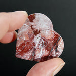 Pink Jasper Crystal Heart Cabochon 