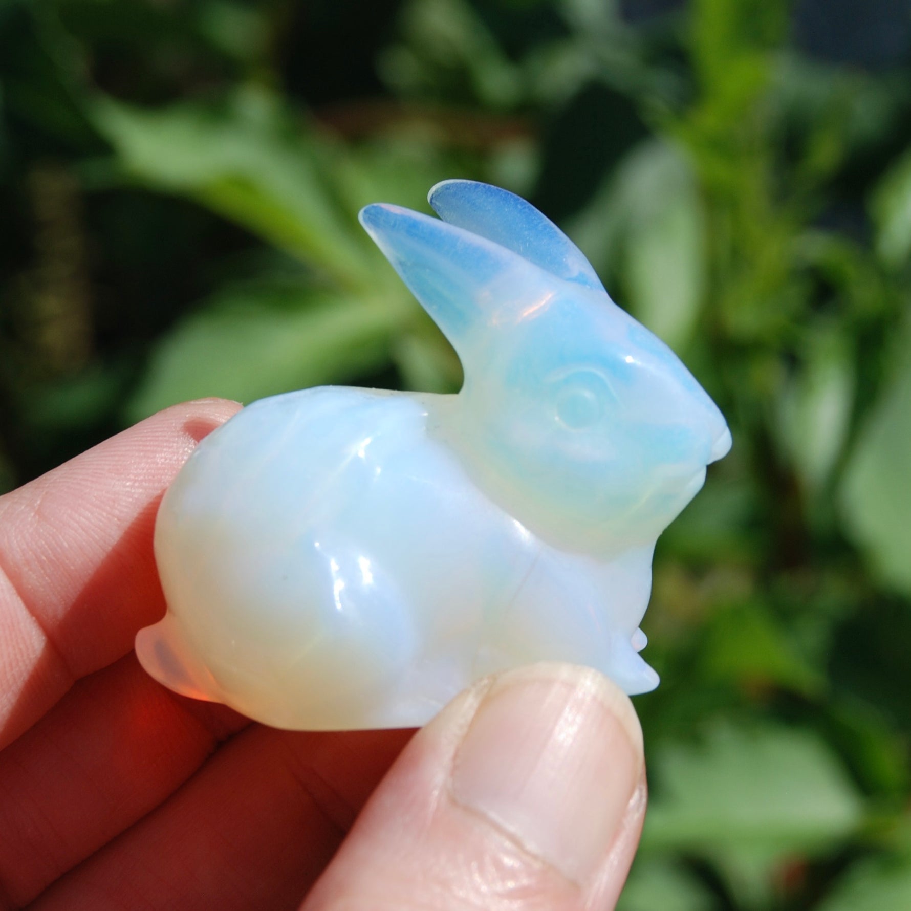 Opalite Carved Crystal Rabbit