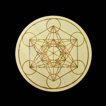 Load image into Gallery viewer, 12in Large Wood METATRON&#39;S CUBE Crystal Grid Sacred Geometry 
