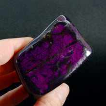 Load image into Gallery viewer, Polished Purpurite Crystal Palm Stone, Flashy Polished Heterosite , Namibia
