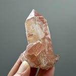 Tantric Twin Strawberry Pink Scarlet Temple Lemurian Seed Quartz Crystal Starbrary Dreamsicle, Brazil