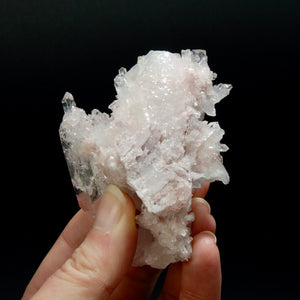 Pink Faden Quartz Crystal Cluster, Colombia
