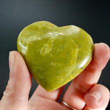 Load image into Gallery viewer, Serpentine Crystal Heart Shaped Palm Stone, Pakistan
