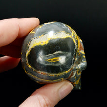 Load image into Gallery viewer, Bumblebee Jasper Carved Crystal Skull, Indonesia
