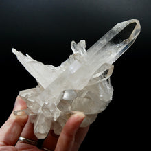 Load image into Gallery viewer, STUNNING Starburst Lemurian Silver Quartz Crystal Starbrary Cluster, Isis Face Channeler Record Keepers Optical Corinto Quartz, Brazil
