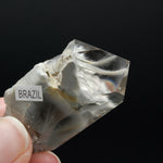 RARE Blue Amphibole Quartz Crystal Freeform, Polished Blue Angel Phantom Quartz, Brazil b9