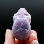 Lepidolite Carved Crystal Skull