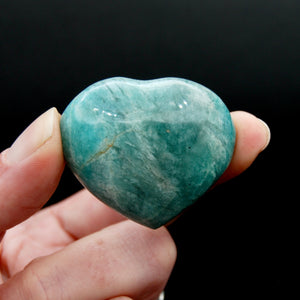 AAA Amazonite Crystal Puffy Heart