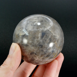 Blue Rose Quartz Crystal Sphere with Golden Healer