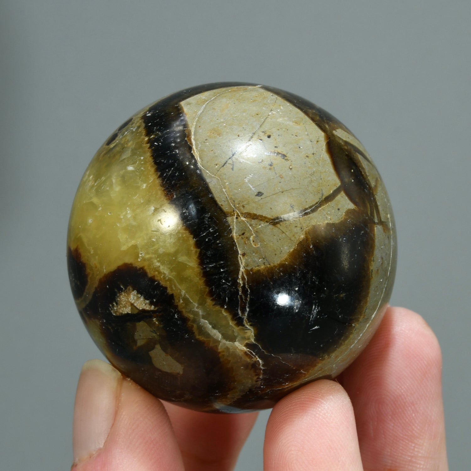 Septarian Crystal Sphere, Madagascar
