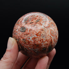 Load image into Gallery viewer, Pink Leopard Skin Jasper Crystal Sphere
