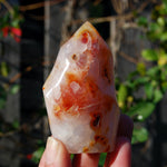 Carnelian Crystal Flame, Carnelian Agate Freeform Tower, Madagascar