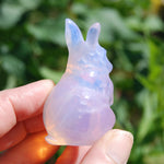 Pink Opalite Carved Crystal Rabbit