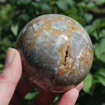 Brecciated Ibis Jasper Crystal Sphere, Intricate Patterns Druzy