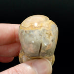 2in Laguna Lace Agate Crystal Skull, Realistic Carved Skull